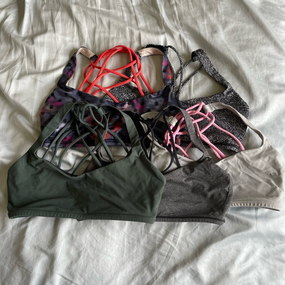 Lot of 3 Free to Be Sports Bras, Size 8